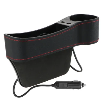 Odos Dual USB Įkroviklis Automobilio Sėdynės Skirtumas talpinimo Automobilių Organizatorius Sėdynės Skirtumas Ritininės Dėžutės Telefono Butelis Puodelių Laikiklis Dėžutė Automobilių Reikmenys