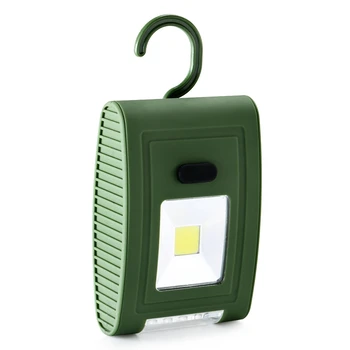 Nešiojamų COB LED Įkraunamas Žibintuvėlis Magnetinio Darbą Šviesos Lempos su pakabinimo Kablys Lauke Kempingas Naudoti AAA baterijos Žalia