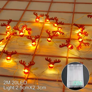 2m 20 Led Kalėdų Santa Claus Medžio LED String Šviesos Girlianda Dekoratyvinis Apšvietimas Kalėdų Deocr Namų, Atostogų Apšvietimas