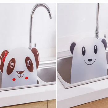 Atsitiktinių Spalvų Virtuvės Mielas Panda Formos Kriaukle Vandens Purslų Baseinu Nepralaidi Pertvara Plokštės Įtaisą Siurbimo Puodelių Stovas Įrankiai