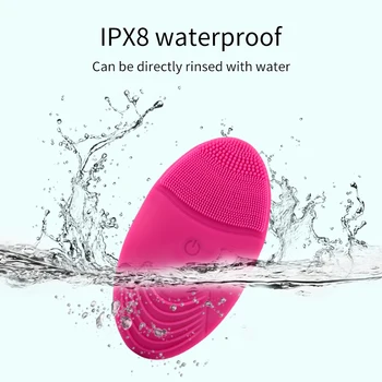 NIZIYI IPX8 Vandeniui Belaidžio Microcurrent Jonų Švelni Valymo Priemonė Veido Banga Sonic Vibracijos Odos Massager Plovimo Šepetys