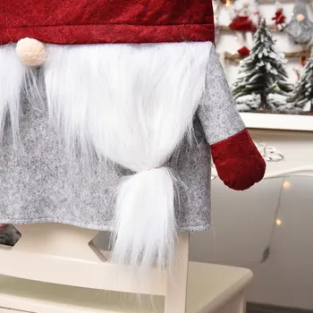 ZL Naują Kalėdų Ornamentu Forester Kėdė Padengti Pilka Kalėdų lankas Kalėdų dovana kėdė kėdė padengti galinį dangtelį Kalėdų kėdė