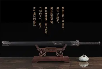 Aukščiausios Kokybės KungFu Kardas Aštuonių Veido Jian Katana Aštrių Didelis Anglies Plieno Ašmenys Full Tang