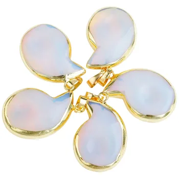 SUNYIK Opal Opalite Akmens Spiralės Sukama Reiki Healing Charms Pakabukas Papuošalai (Nemokamai Grandinės)