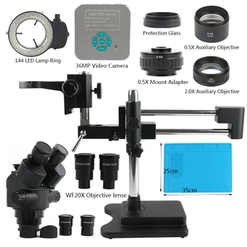 3.5-90X Simul Židinio Dvigubai Bumas Stovėti Stereo Trinokulinis Mikroskopas+1080P 36MP HDMI USB Mikroskopo Vaizdo Kamera PCB Litavimo