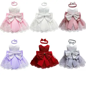 0-2Y Baby Girl Kalėdos, Kalėdos Suknelė Princesė Merginos Mielas Bowknot Šalis Suknelė Suknelės