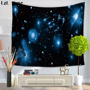 Gobelenai Psichodelinio Žvaigždėtas Dangus Galaxy Visatos Modelis Gobelenas Sienos Kabo Kambaryje Kiliminė Danga Moon Išgalvotas Naktį Ploto Namų Gruodis