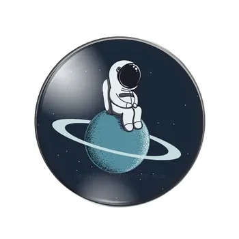 Mados Galaxy Astronautas Balionas 10vnt 12mm/18mm/20mm/25mm Turas foto stiklo cabochon demo butas atgal Padaryti išvadas ZB0998
