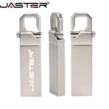 JASTER (virš 10VNT nemokamai LOGOTIPĄ), USB 2.0 metaliniai karabinai modelis usb flash drive 4GB 8GB 16GB 32GB 64GB 128GB pendrive memory stick