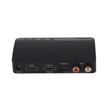 18 Gb / s 4k HDMI Jungiklis Splitter su Toslink Analoginis Audio Extractor Palaiko LANKO, 3D 1080P 4K PC Nešiojamas kompiuteris XBOX 360 PS4 Jungiklis