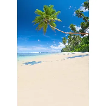 Allenjoy dekoracijos foto fonas Vasaros kelionę sala miško kokoso medžio paplūdimio photocall audinio sluoksnių fotostudija