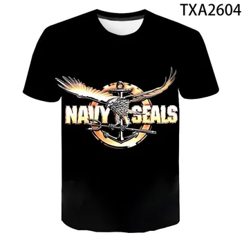 Naujas Vasarą Navy Seal 3D T Marškinėliai Atsitiktinis Streetwear Berniukas Mergaitė Vaikai Mados Vyrams, Moterims, Vaikams, Kietas Atspausdintas T-shirt Viršūnes Tee