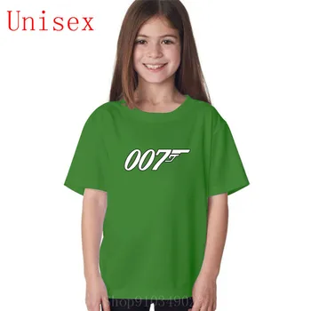 007 Legendos James Bond white girls marškinėlius marškinėliai berniukams, vaikų vasaros drabužių vaikams tshirts berniukų šortai tinka populiarus