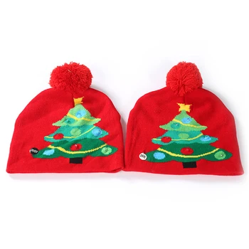 2020 KARŠTO 43 Dizaino LED Kalėdinės Kepuraitės Kepuraitė Megztinis Kalėdų Santa Hat Šviesą Megzti Skrybėlę Vaikas Suaugusiųjų Kalėdų Šalis