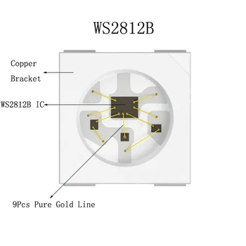 WS2812B WS2812 RGB Led Šviesos Juostelės Juostelės K-1000C (T-1000S Atnaujinta) RGB Led 2048 Pikselių Valdytojas DC5V Led Transformatorius Rinkinys