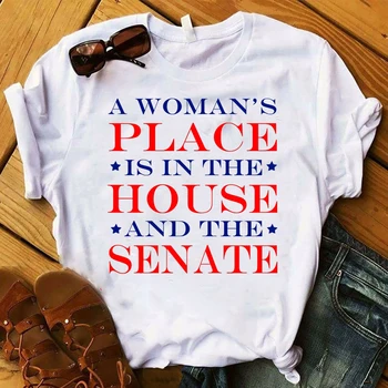 Moterų Lady Marškinėliai Vieta, Namas Senato Išspausdintas Ponios Marškinėlius trumpomis Rankovėmis Tee Marškinėliai Moterims, Moterų Topai Rūbų, Grafinis T-shirt