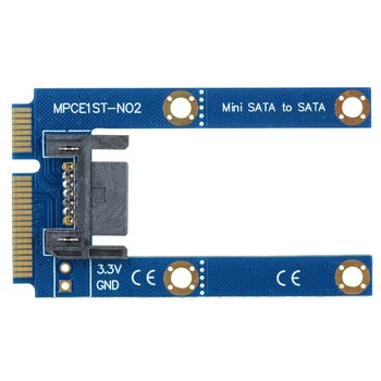 Nešiojamas mSATA Mini SATA su 7pin SATA Konverteris Adapteris HDD Plėtimosi Kortelės Jungtis, Full + Pusė Dydis