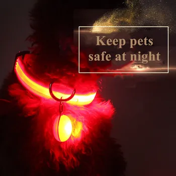 Pet Naktį lauke saugus Šviesos Žiedai Ėjimo Sukelti Šuniukui Pavadėlio Nailonas Antkaklio pakabukas su dėl Smulkaus ir Vidutinio Šuo