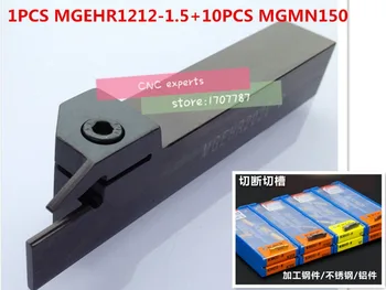 MGEHR1212-1.5 1pcs+ 10vnt MGMN150-G = 11pcs/set CNC tekinimo įrankiai NC3020/NC3030/H01/PC9030 Apdirbti plieno Nemokamas pristatymas