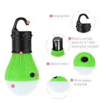 Nešiojamų Stovyklavimo Žibintas Kabo LED Lemputės, Lauko Žibintas Žvejybos Palapinė Įrankis Pagalbos Stovykla Žibintai Alpinizmo Laipiojimo Apšvietimas