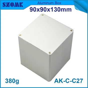 10 vnt./daug aliuminio korpusas paskirstymo dėžutė aliuminio dėžutės, talpyklos 90(H)x90(W)x130(H)mm talpyklos 