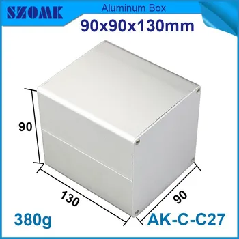 10 vnt./daug aliuminio korpusas paskirstymo dėžutė aliuminio dėžutės, talpyklos 90(H)x90(W)x130(H)mm talpyklos 