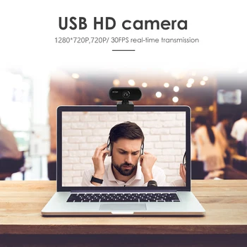 Plačiaekranis Video Darbas Namų Reikmenys 720P HD Kamera, integruotas Mikrofonas, USB Web Kamera Nešiojamąjį Kompiuterį