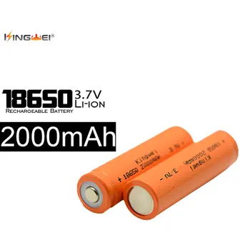Naujas KingWei Orange 4pcs/daug 2000mah Li-ion 18650 Baterija 3.7 v nuotolinio valdymo Įkraunamas Baterijas Nemokamas Pristatymas