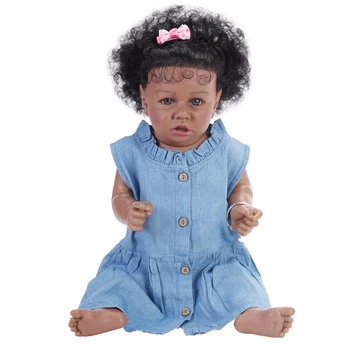 58CM reborn baby doll vertus įsišaknijusi labai tikroviški aukštos kokybės pluošto plaukų silikoninė lėlė baby nuostabai mergina dovanos lėlės