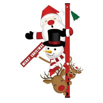 PVC Vandeniui Siena Lipdukas Kalėdų Santa Sniego Briedžių Modelis lipnios Lipdukas Namų Dekoro