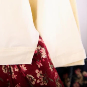 Mažai bičių 2018 m. rudenį naujų mergina dress Lankas Ornamentu animacinių filmų ilgas rankovėmis palaidinė + sulaužytų gėlių sijonas vaikų drabužiai