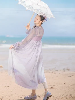Tradicinis Elegantiškas Pasakų Hanfu Moterų Kinijos Senovės Kostiumai Lady Cosplay Veiklos Sūpynės Dainininkas Scenos Kostiumų DWY4406
