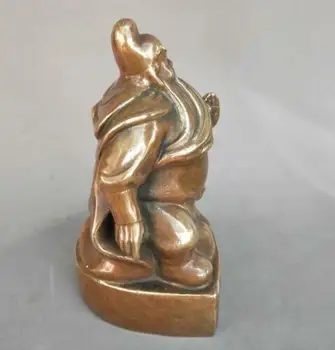 Kinijos gryno žalvario kunigaikščio guan rankdarbių statula