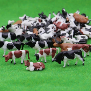 HO Scale Modelis Gyvūnų Miniatiūriniai Karvės Geležinkelio Dirbtinis Architektūros Pastatų Dekoracijos Kraštovaizdžio Diorama Priedai