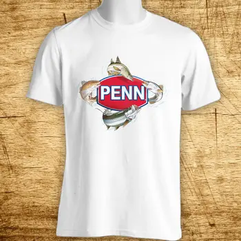 Naujas Penn Fishinger Logotipą, trumpomis Rankovėmis VYRIŠKI Balti Marškinėliai Dydis: S-3Xl 2018 Naujas Mados Marškinėliai Vyrams Medvilnė Rankovės Harajuku Viršūnės