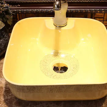 Karalius Yantai baseino spalvos vonios tuštybės praustuvas baseino keramikos meno baseino tipo baseino