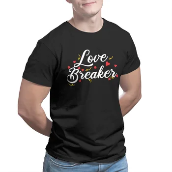 Meilė Pertraukiklis vyriški T-shirt Spausdinti Mados Didmeninės Drabužių, Negabaritinių Retro Plius Dydis Drabužių 24697