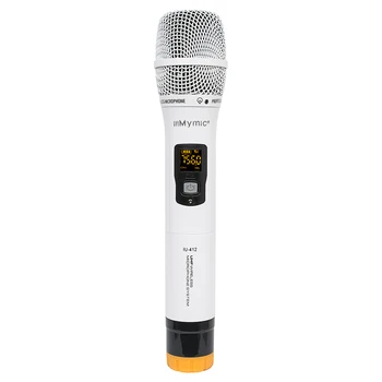 IiiMymic Garso Bevielis Mikrofonas, TV-412 Metalo konstrukcijų PRO Karaoke UHF Dual 2 Kanalo Sistema su 2 MIC Fiksuota Dažnis