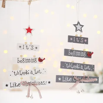 Kalėdų Dekoracijas Medžio Ornamentais Raštuotas Kabinti Priedai, Reikmenys, kalėdų papuošalai namo Karšto 2020 m.