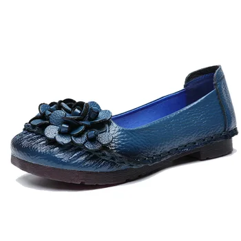 2019 naujausias rudens nacionalinės vėjo moterų batai butas batai rankų darbo, originalus gėlių mados batus moteris nekilnojamojo odiniai batai