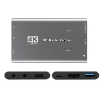 O Video Capture Card Nešiojamų HDMI su USB3.0 4K1080P 60Hz Video Konverteris, skirtas Žaidimas Streaming Live Transliacijas