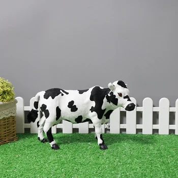 Modeliavimo Pieninių Karvių Pliušinis Žaislas Galvijų Gyvūnų Modelio Statulėlės Blauzdos Žaislai Vaikams, Lėlės Namų Parduotuvė Puošmena