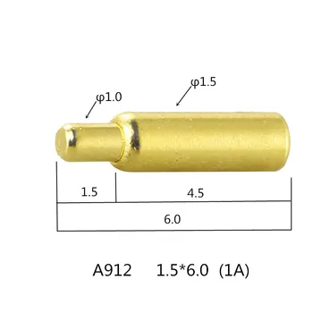 Individualų įkrovimo pogo pin elastinga susisiekti įkrovimo antpirštis pin pin pavasario antenos antpirštis A912 1.5*6.0