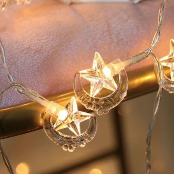 Pasakų Šviesos Eilutės LED Star Mėnulio Lempos Baterija Kalėdų, Vestuvių, Naujųjų Metų Šventė Namuose Šalis, Lauko, Patalpų Puošimas