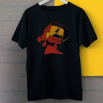 Flcl Fooly Cooly Canti Naota Siluetas Nauja Juoda Tees T-Shirt S-3Xl 2019 Vyrų Custom Tee Marškinėliai, Palaidinukė