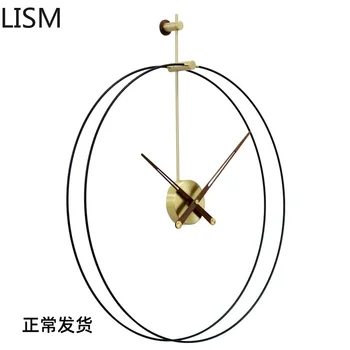 3d Prabangus Sieninis Laikrodis Metalo Aukso Medžio Žiūrėti Clcocks Asmenybės Kambarį Šiuolaikinės Kūrybos Sieniniai Laikrodžiai Paprasta Namų Dekoro Biuras