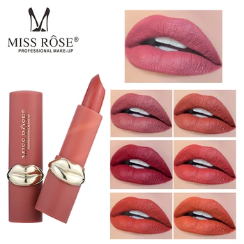 2018 naujas Miss rose seksualus raudonas matinis lūpų pieštukas 12 spalvų vandeniui ilgalaikis rouge a levre kilimėlis lippenstift nuogas lūpų dažai