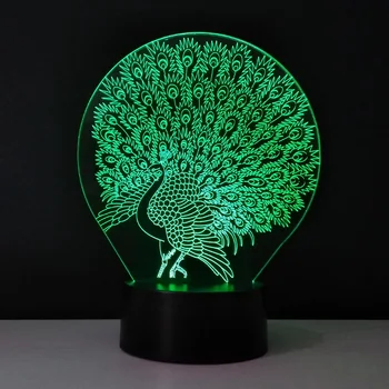 Led aplinkos Žibintas 3D Vaizdo Nakties Šviesos organinio stiklo Plokštė Lampe Enfant Spalvinga Lamparas Vaikai naktinė lempa Dekoratyvinis Gece Lambas