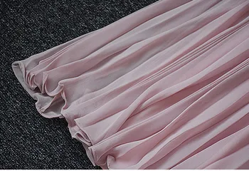 Šifono suknelė pink2018 pavasarį, vasarą, moterims, rankų darbo duobute prarasti-line suknelė plisuotas juodos spalvos šifono moterų nauja atvykti plius dydis